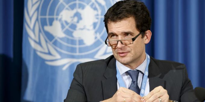 Nils Melzer ist Sonderberichterstatter über Folter der Vereinten Nationen (UN). Hier bei einer Pressekonferenz in Genf. polizeigewalt