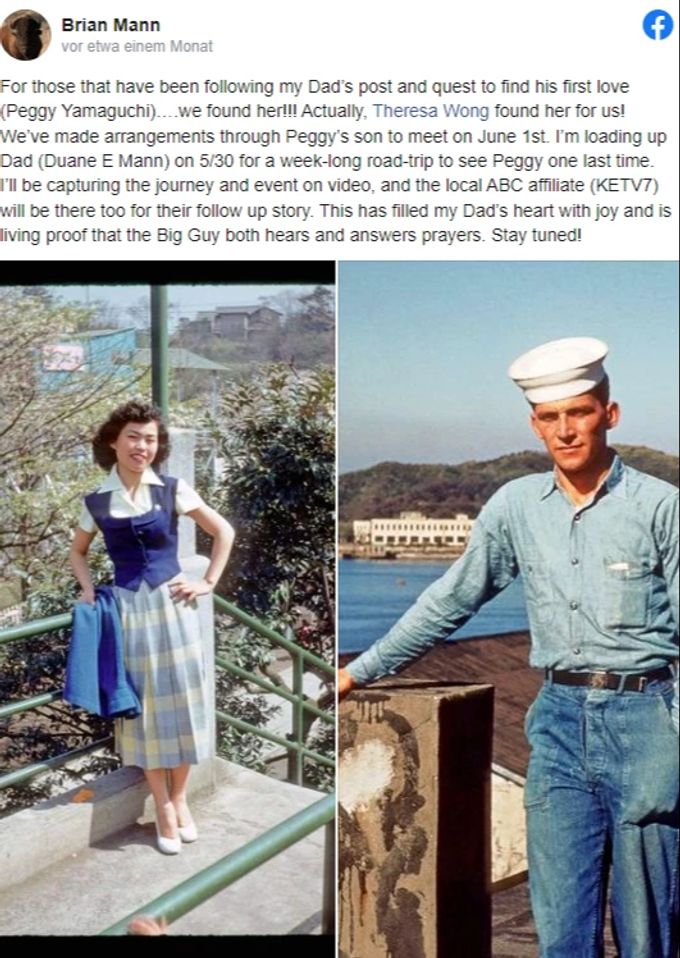Die beiden haben sich 1953 in Japan kennen- und lieben gelernt. Usa