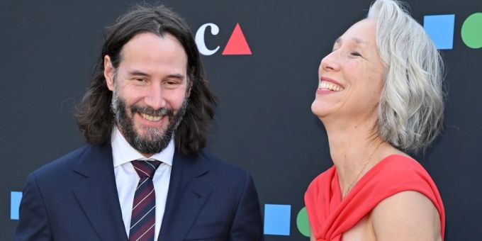 Keanu Reeves und Alexandra Grant haben Grund zum Strahlen. alexandra grant