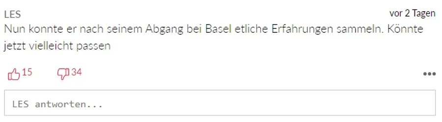 «LES» ist etwas vorsichtiger, glaubt aber, dass es jetzt vielleicht passen könnte.