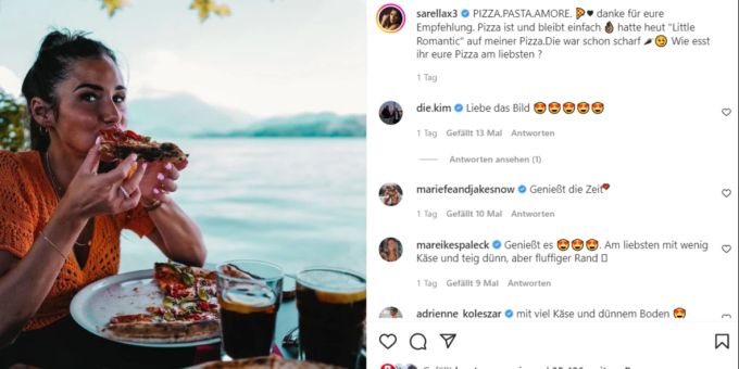 Sarah Engels befindet sich gerade im Camping-Urlaub in der Nähe von Luzern. Sarah Engels