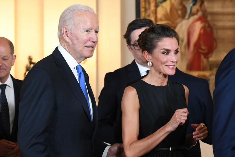 Joe Biden und Königin Letizia.