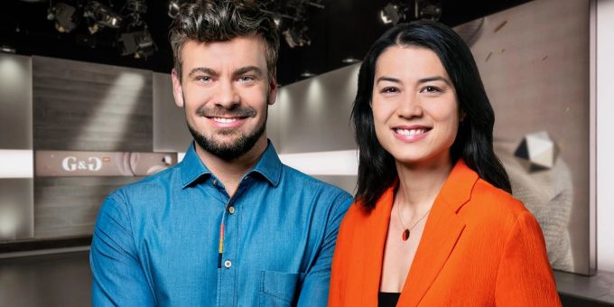Tanya König und Michel Birri ergänzen bei «Gesichter und Geschichten» das Moderationsteam um Jennifer Bosshard und Joel Grolimund. michel birri srf