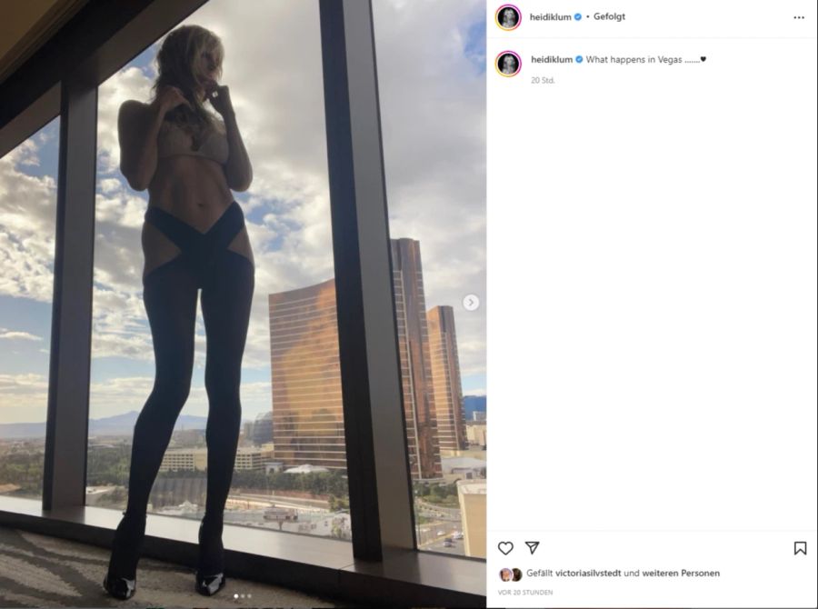 Heidi Klum posiert in Vegas vor den Augen der ganzen Stadt.