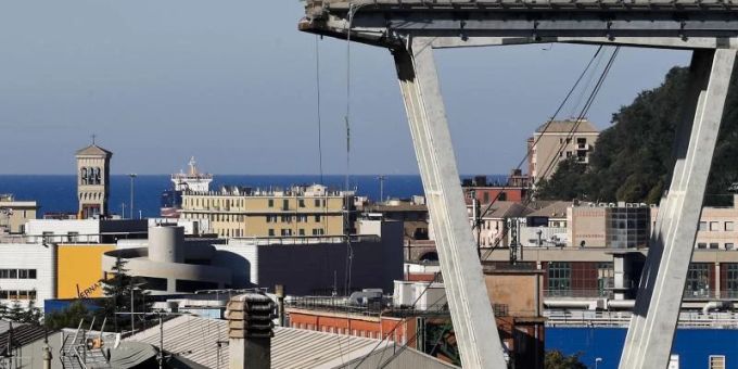 Die eingestürzte Autobahnbrücke «Ponte Morandi» – oder auch Polcevera-Viadukt genannt – in Genua. Polcevera-Viadukt