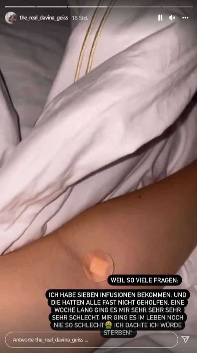 Davina Geiss ging es sehr schlecht. geissens
