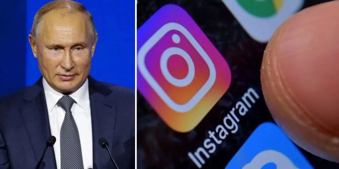 In Putins Russland ist Instagram nicht ohne Weiteres aufrufbar. Putin Instagram