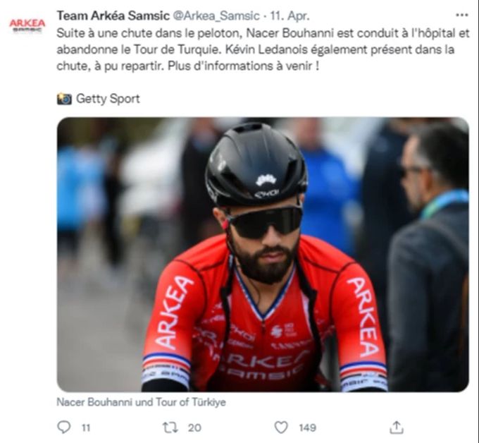 Nacer Bouhanni wird zurück nach Frankreich gebracht. Nacer bouhanni