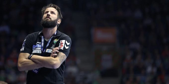 Bennet Wiegert, der Trainer vom SC Magdeburg – Am 29. März 2022 spielte sein Team gegen Sporting Lissabon. sporting lissabon