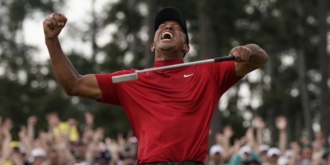 Tiger Woods beim Masters 2019 in Augusta. Tiger Woods Augusta Masters