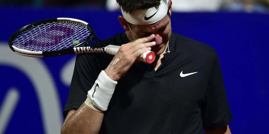 Juan Martin del Potro weint nach seiner Niederlage. Foto: Gustavo Garello/AP/dpa