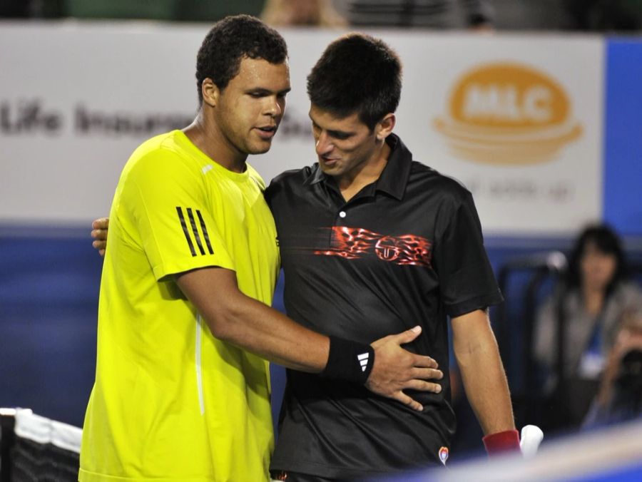 Nole muss sich 2010 dem Franzosen Jo-Wilfried Tsonga geschlagen geben.