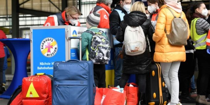 Ukraine-Flüchtlinge in Stutgart Ukraine-Flüchtlinge in Stutgart