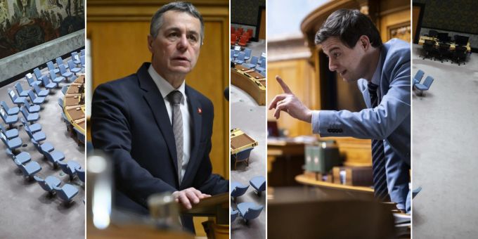 Bundesrat Ignazio Cassis ist dafür, Nationalrat Benjamin Fischer (SVP) dagegen: Die Schweiz wird ihre Kandidatur für den UNO-Sicherheitsrat nicht zurückziegen. Fischer Cassis UNO SVP