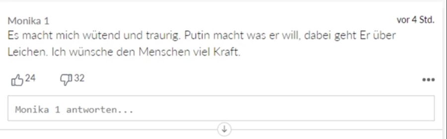 Monika wünscht allen Menschen in der Ukraine viel Kraft.