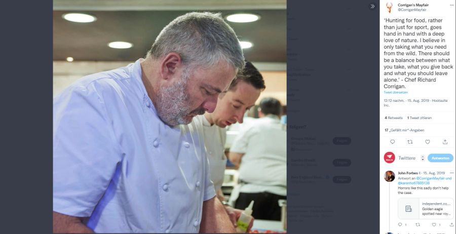 Spitzenkoch Richard Corrigan würde nur ungern für Meghan Markle kochen.