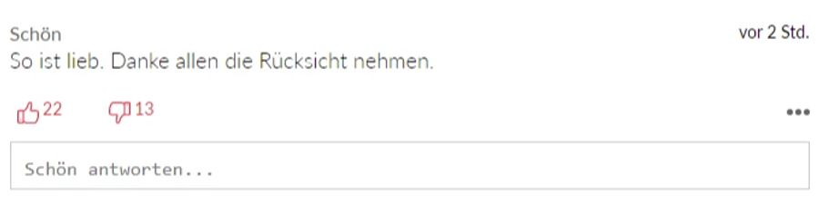 Dieser Leser dankt allen freiwilligen Maskenträgern für ihre Rücksichtnahme.