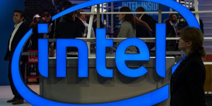 Das Logo von Intel. Intel