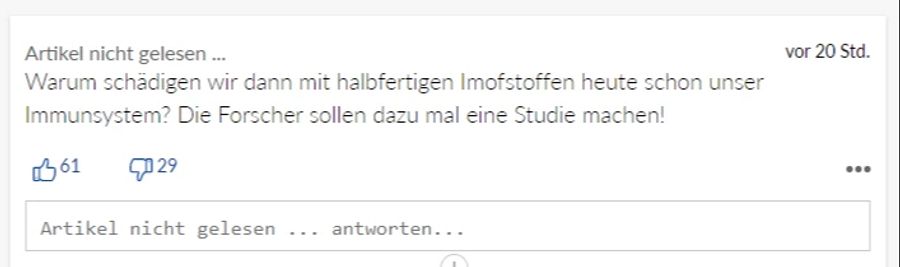 Dieser Leser findet, es bräuchte eine ganz andere Studie.