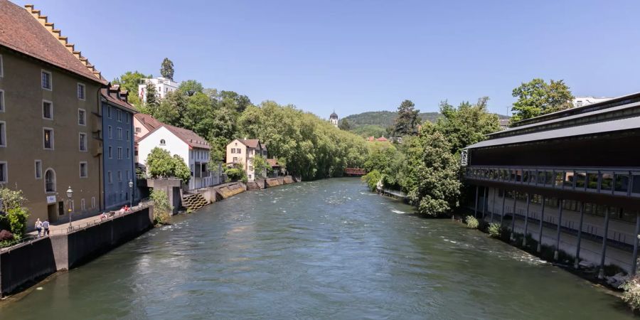 Die Limmat in Baden.
