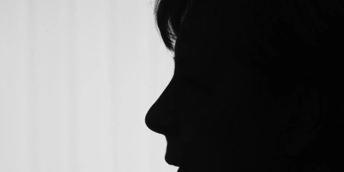 Silhouette von Kanzlerin Merkel Silhouette von Kanzlerin Merkel