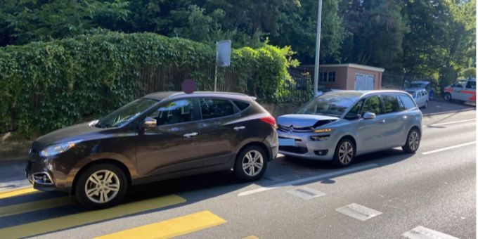 Foto des zweiten Unfalls. Foto des zweiten Unfalls