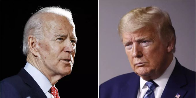 Joe Biden tritt gegen Donald Trump an. Election 2020 Joe