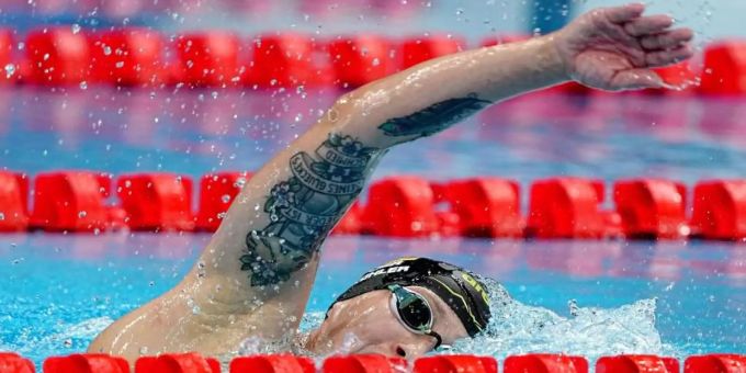 Sarah Köhler schlug im Finale über 800 Meter Freistil als Siebte an. Foto: Michael Kappeler/dpa Sarah Köhler schlug im Finale über 800 Meter Freistil als Siebte an. Foto: Michael Kappeler/dpa