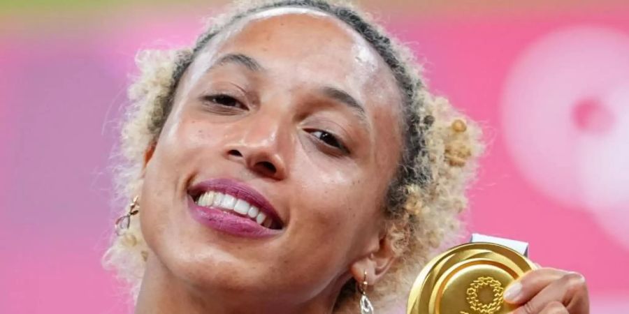 Wird ausgezeichnet: Olympiasiegerin Malaika Mihambo. Foto: Michael Kappeler/dpa