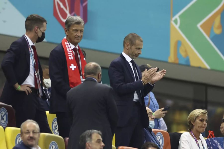 Uefa-Präsident Aleksander Ceferin beim Spiel Schweiz gegen Frankreich.