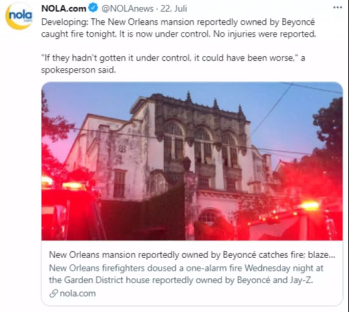 Die Villa soll angeblich Beyoncé und Jay-Z gehören. beyoncé