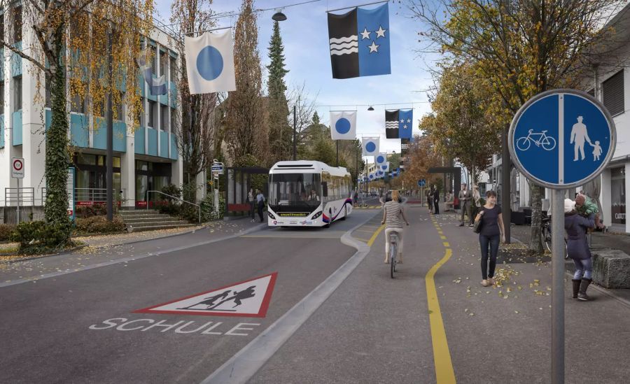 Visualisierung neue Bahnhofstrasse Lenzburg