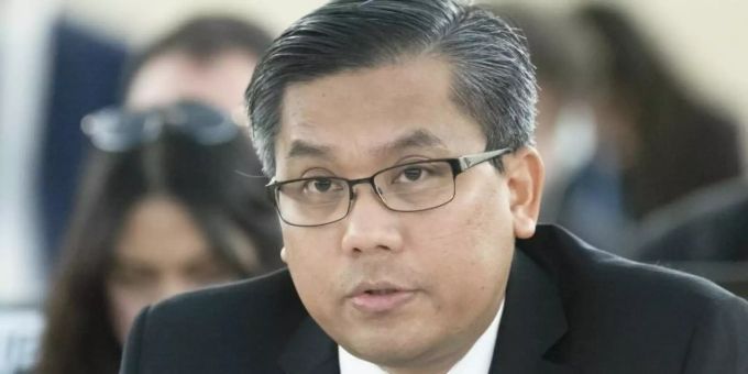 «Schrecklicher» Plan: Zwei in den USA lebende Männer aus Myanmar sollen ein Komplott gegen UN-Botschafter Kyaw Moe Tun geschmiedet haben. (Archivbild). Foto: Jean Marc Ferre/UN Geneva/dpa «Schrecklicher» Plan: Zwei in den USA lebende Männer aus Myanmar sollen ein Komplott gegen UN-Botschafter Kyaw Moe Tun geschmiedet haben. (Archivbild). Foto: Jean Marc Ferre/UN Geneva/dpa