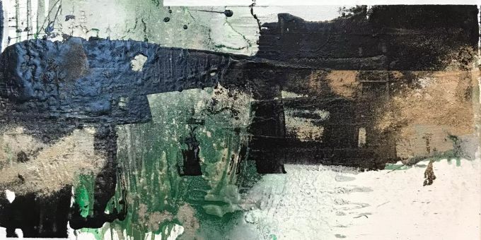 „Dreierlei I“ 50x50 Leinwand, Mixed-Media, 2020 art