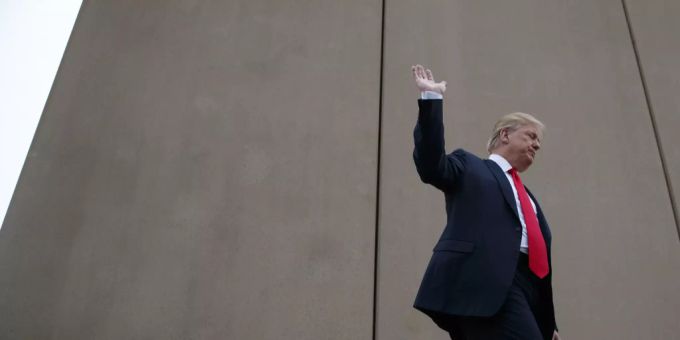 Trumps Grenzmauer war zentral in seiner Wahlkampf-Kampagne. Mexiko Trumps Mauer