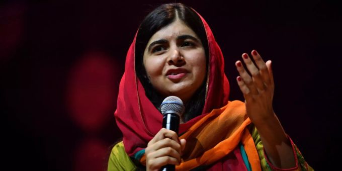 Die pakistanische Friedensnobelpreisträgerin Malala Yousafzai im Jahre 2018. Malala Yousafzai
