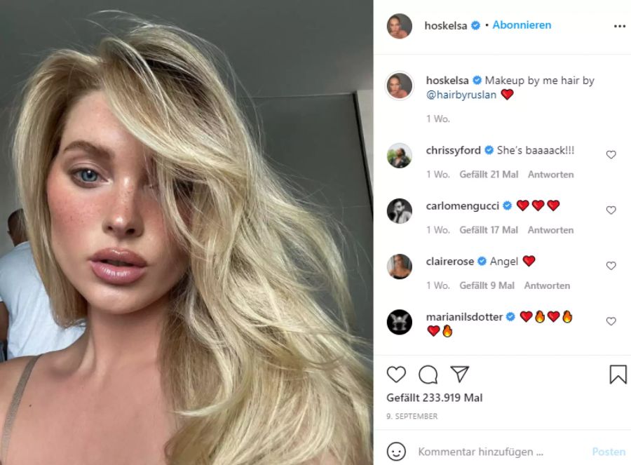 Elsa Hosk ist ein schwedisches Topmpdel.