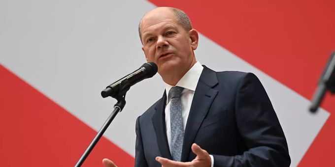 Olaf Scholz, Kanzlerkandidat der SPD, spricht während der SPD Pressekonferenz im Willy-Brandt-Haus am Tag nach der Bundestagswahl. Foto: Britta Pedersen/dpa Olaf Scholz, Kanzlerkandidat der SPD, spricht während der SPD Pressekonferenz im Willy-Brandt-Haus am Tag nach der Bundestagswahl. Foto: Britta Pedersen/dpa