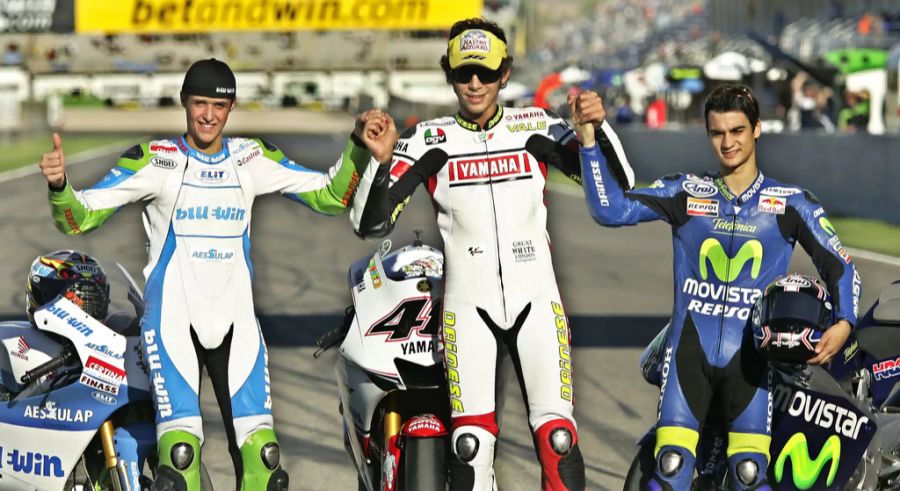 2005 feiert Rossi den Titel in der MotoGP, Tom Lüthi wird Weltmeister in der 125er-Klasse.