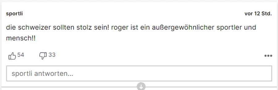 Sportli ist stolz auf Roger Federer