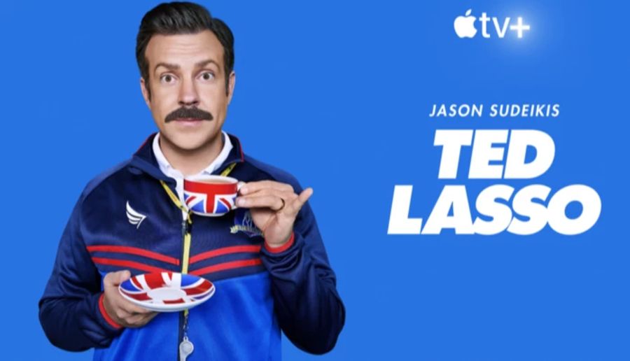 Auch Jason Sudeikis als Ted Lasso wagt sich an den Gesichtsschmuck.