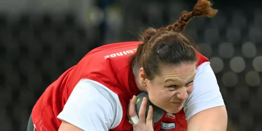 Christina Schwanitz kam nur auf 18,27 Meter. Foto: Uli Deck/dpa-Pool/dpa