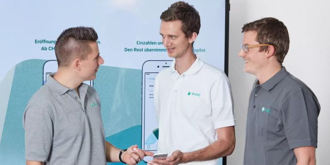 Haben den Markt für die Säule 3a gehörig aufgewirbelt: die drei VIAC-Gründer Daniel Peter, Christian Mathis und Jonas Gusset. Säule 3a nachhaltig