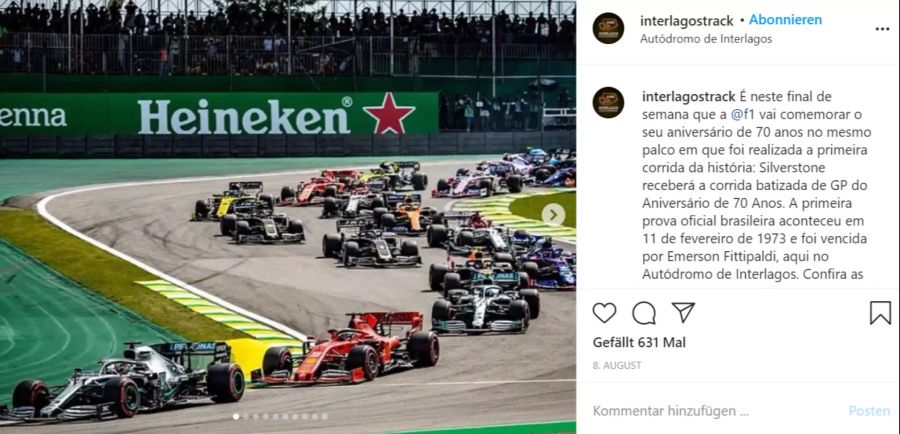 Lange Zeit wurden auch Formel-1-Rennen in Interlagos ausgetragen.