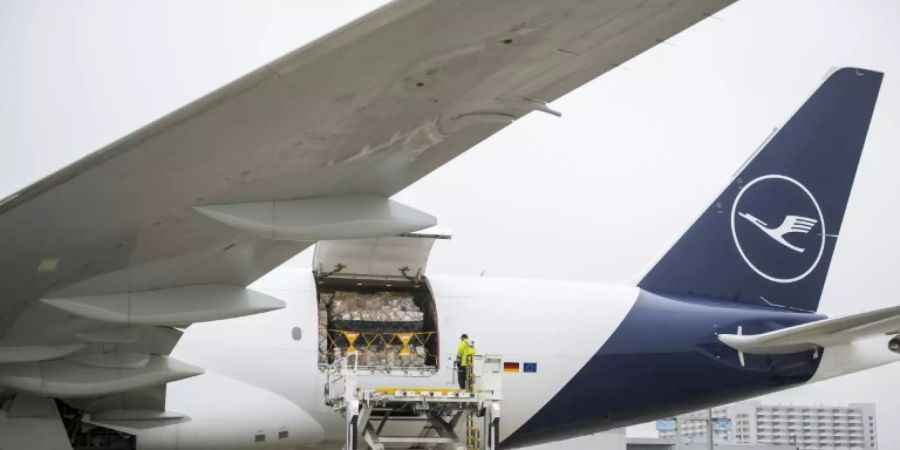 Lufthansa-Maschine in Frankfurt