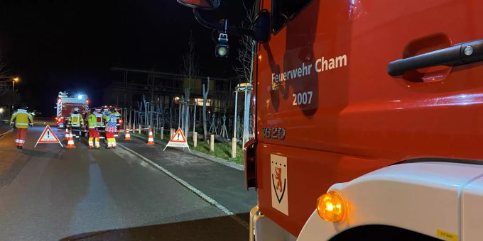 Ein Feuerwehrauto der Feuerwehr Cham ZG. feuerwehr cham
