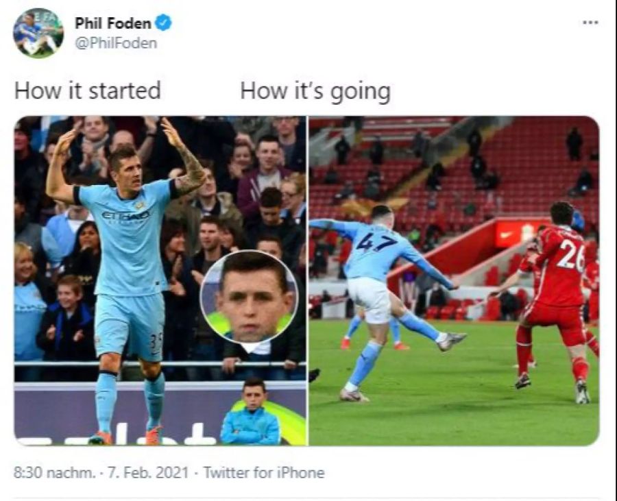 Manchester City Tweet Foden