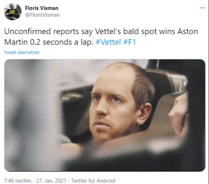 Für @FlorisVisman ist klar: Vettels Frisur hat aerodynamische Gründe. Sebastian Vettel