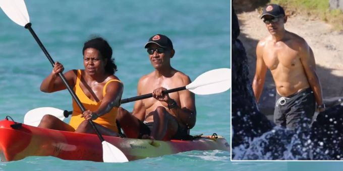 Was für ein Anblick! - Die Obamas zeigen sich oben ohne in den Ferien