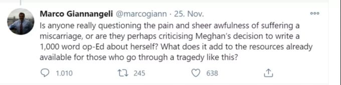 Journalist Marco Giannangeli ätzt auf seinem Twitter-Account gegen Meghan Markle. Meghan Markle